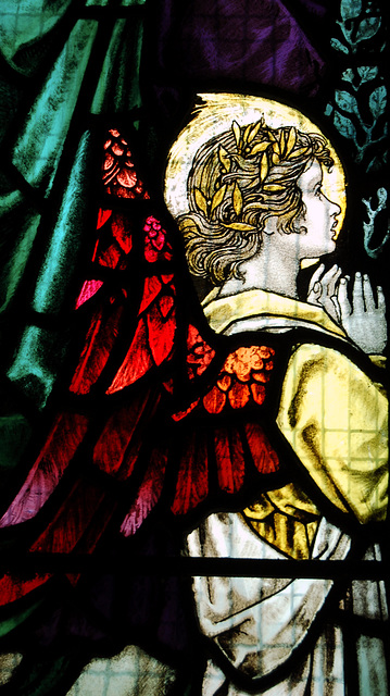 Stained Glass by Arthur Anselm Orr, Saint Helens Church, Grindleford, Derbyshire