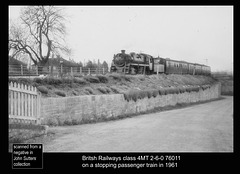 British Railways standard class 4MT 2-6-0 - 76001 - in 1961