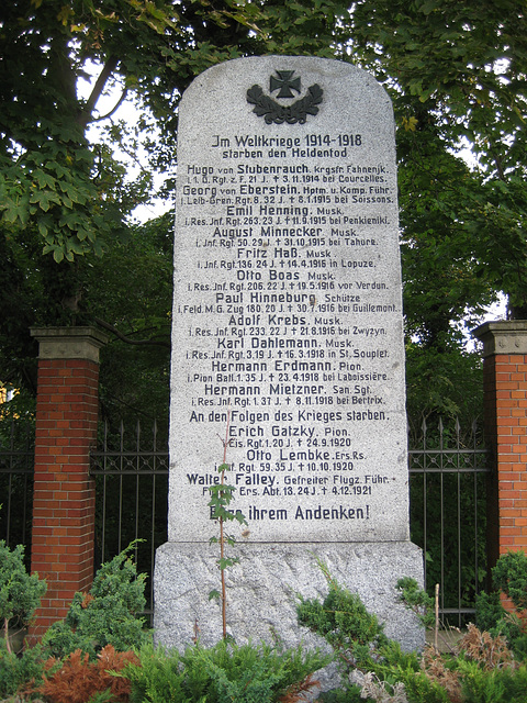 Denkmal 1.Weltkrieg in Genshagen