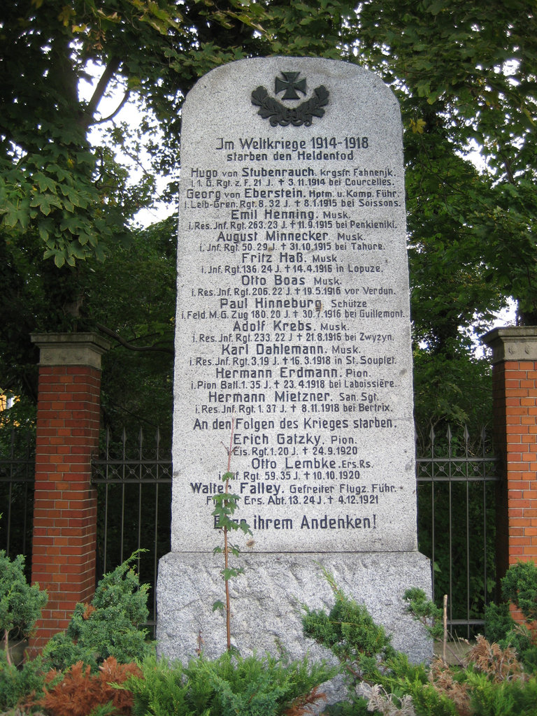 Denkmal 1.Weltkrieg in Genshagen