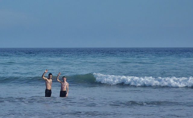 at the beach