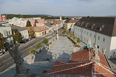 The scene from the top of Haydn's Church in Eisenstadt
