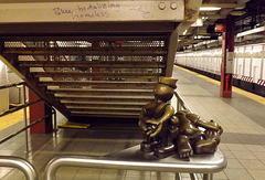 Life Underground by Tom Otterness in the 14th Street Subway, June 2012