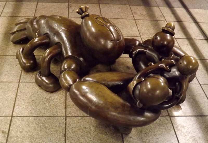 Life Underground by Tom Otterness in the 14th Street Subway, June 2012