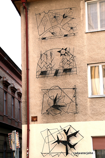 Wrought Iron Decoration on a house opposite the  Franciscan Monastery