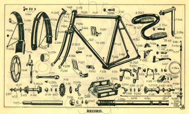 Raleigh Record parts diagram 1935