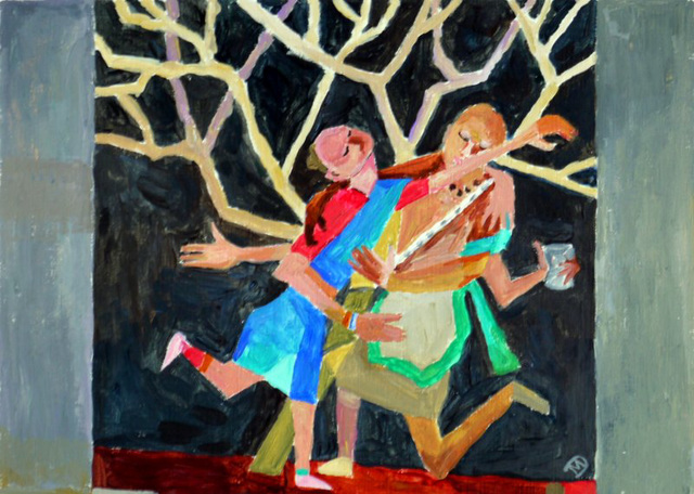 Two figures and a tree - 2013