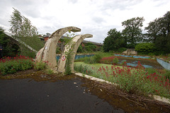 Former private pool of c1938 Stanford Hall, Nottinghamshire