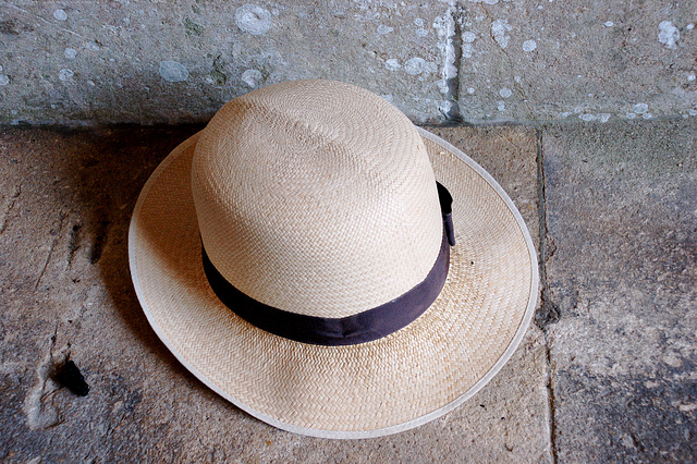 Panama Hat in a Church Porch in Summer