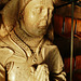 salisbury cathedral, c15 tomb effigy of walter lord hungerford +1449 wearing a livery collar