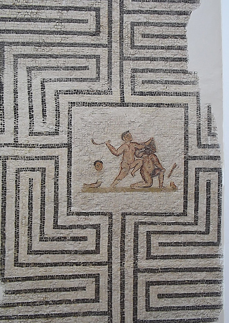 Labyrinth Mosaic with Theseus Killing the Minotaur in the Bardo Museum, June 2014