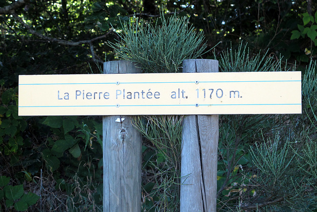 Panneau de La Pierre Plantée  (Lozère, France)