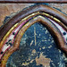 salisbury cathedral,detail of painted wooden tomb chest of william longespee 1226