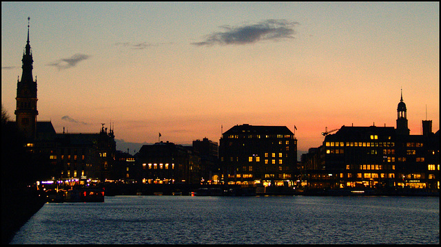 Binnenalster im Abendlicht