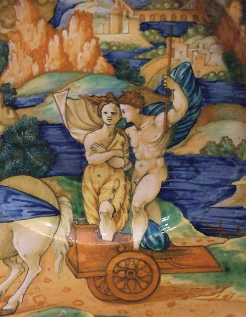 Detail of a Plate with Pluto Abducting Persephone in the Philadelphia Museum of Art, January 2012