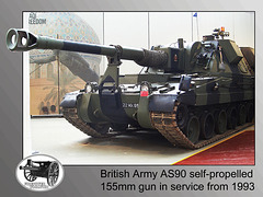 British AS 90 Self-propelled gun - in service from 1993 - Firepower - Woolwich - 25.7.2007