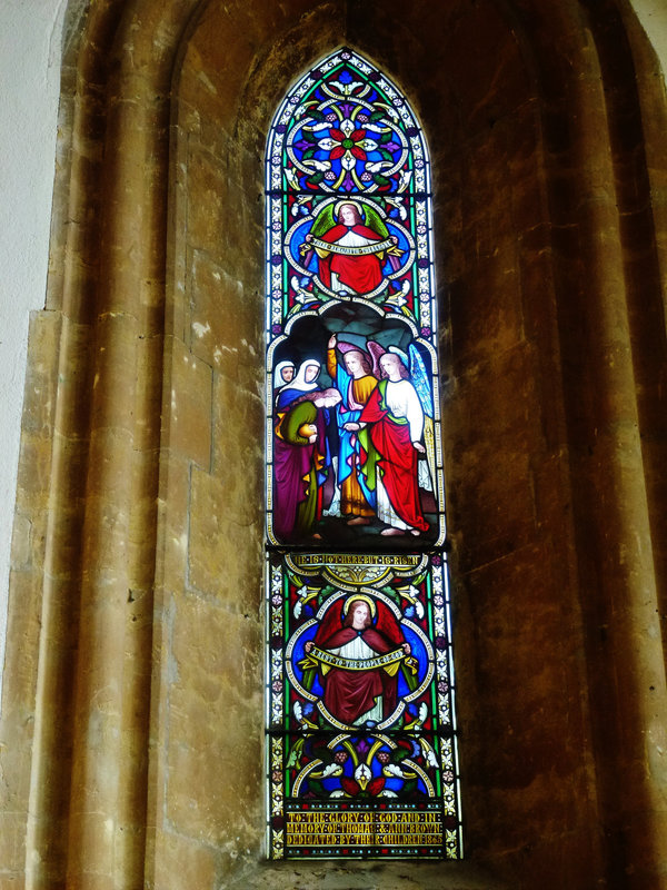 bridport church, dorset; c19 glass by joseph bell 1865