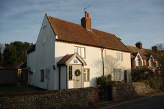 Anchor Cottages and garden walls. The Street. Walberswick (1)