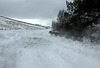 Snow blocking the A57 Snake Pass