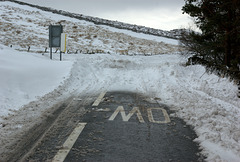 The snow plough got this far - fair enough.