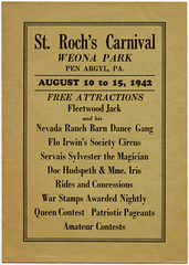 Fleetwood Jack and His Nevada Ranch Barn Dance Gang, St. Roch's Carnival, Weona Park, Pen Argyl, Pa., August 10 to 15, 1942