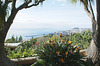 Madeira. Monte. Blick vom Botanischen Garten auf den Hafen von Funchal. ©UdoSm