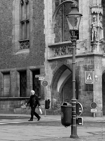 the man from the traffic sign