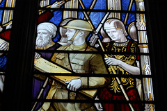 Detail of War Memorial  Window by Comper, Ufford Church, Suffolk