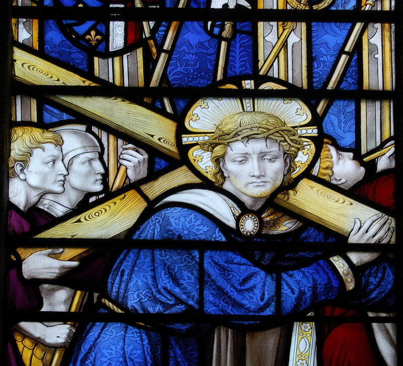 Detail of War Memorial  Window by Comper, Ufford Church, Suffolk