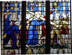 Detail of War Memorial  Window by Comper, Ufford Church, Suffolk