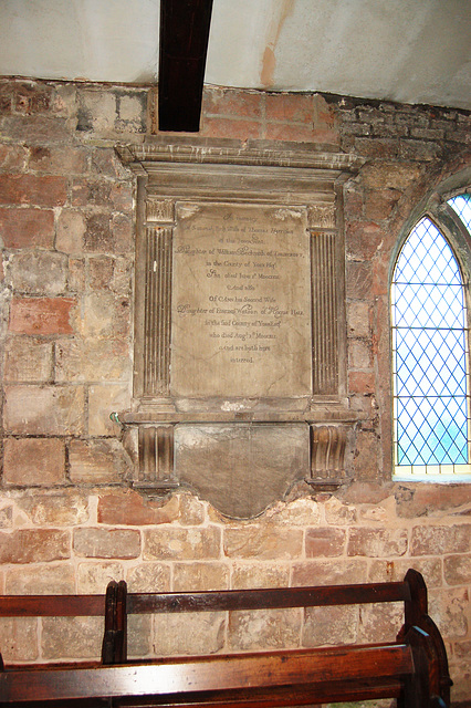 Memorial to Susana and Ann Harrison, Dilhorne Church, Staffordshire