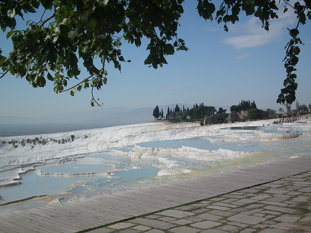 Travertines at Pamukkale. Turkey