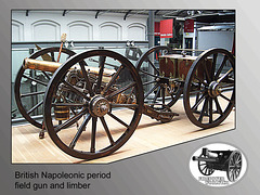 British Napoleonic field gun & limber  -Firepower - Woolwich - 25.7.2007