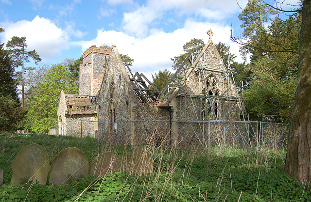 St Wandregesilius, Bixley, Norfolk (Burnt 2004)