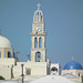 Church and blue dome, Thira, Santorini