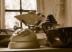 Old kitchen Equipment at Coughton Court