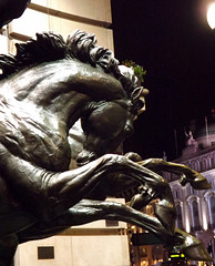 Detail of The Horses of Helios by Rudy Weller in London, April 2013