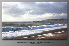 Newhaven approaches - the day after storm - Monday - 28.10.2013