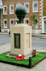 The war memorial in Royal Wootton Bassett