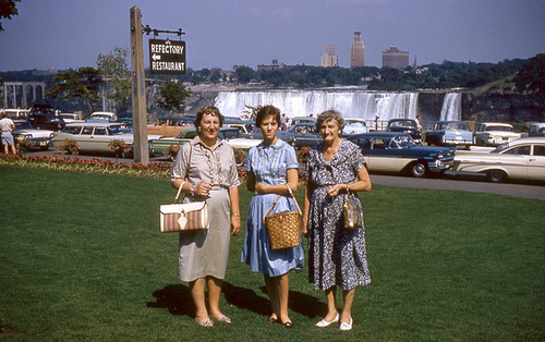 Modeling Handbags at Niagara Falls, 1960