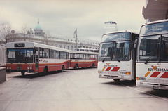 Bus Éireann vehicles at Busáras, Dublin - 11 May 1996