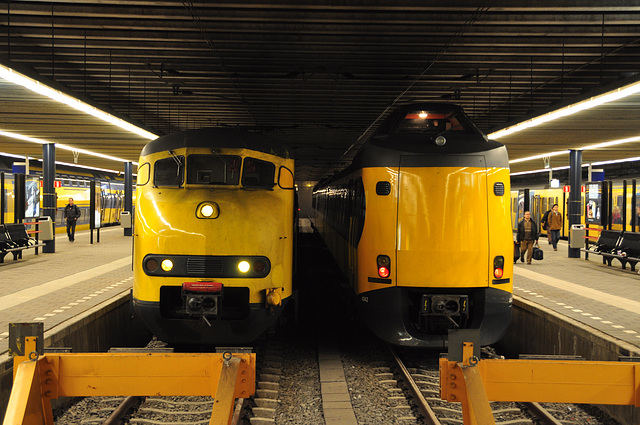 Trains at The Hague Central Station