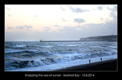Snapping the sea at sunset - Seaford Bay - 10.8.2014