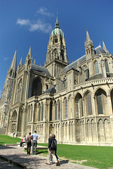 Tourists at Bayeux Cathedral - Sept 2010