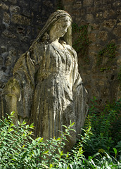 Sculpture of St Catherine, Bayeux - Sept 2010