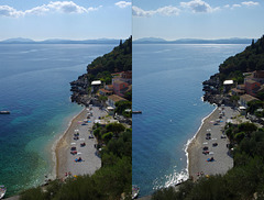 Left: max polarisation, min reflections  Right: min polarisation, max reflections