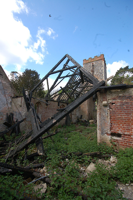 St Wandregesilius, Bixley, Norfolk (Burnt 2004)