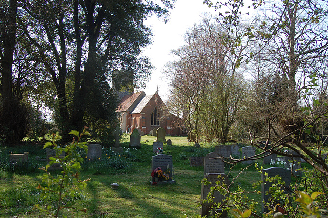 Church Lane. Bromeswell Church from the east.