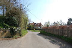 Summer Lane. Looking towards School Lane. Bromeswell. suffolk