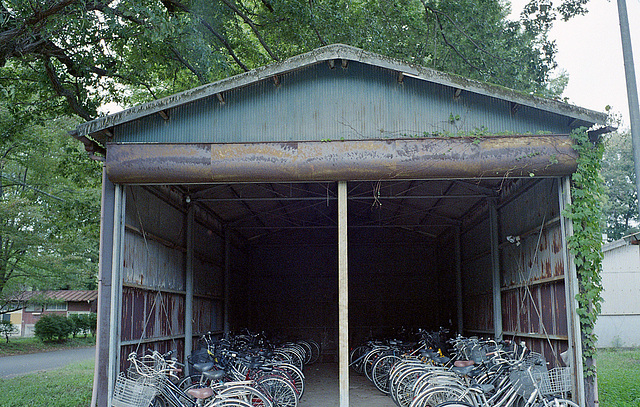 On-campus bike shed for students